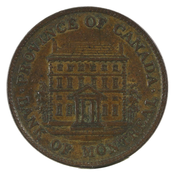 CH-PC-1A3 1842 Province of Canada Bank of Montreal Half Penny Bank Token