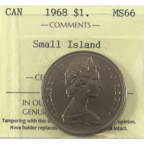 Nickel $1 1968 Small Island ICCS MS66
