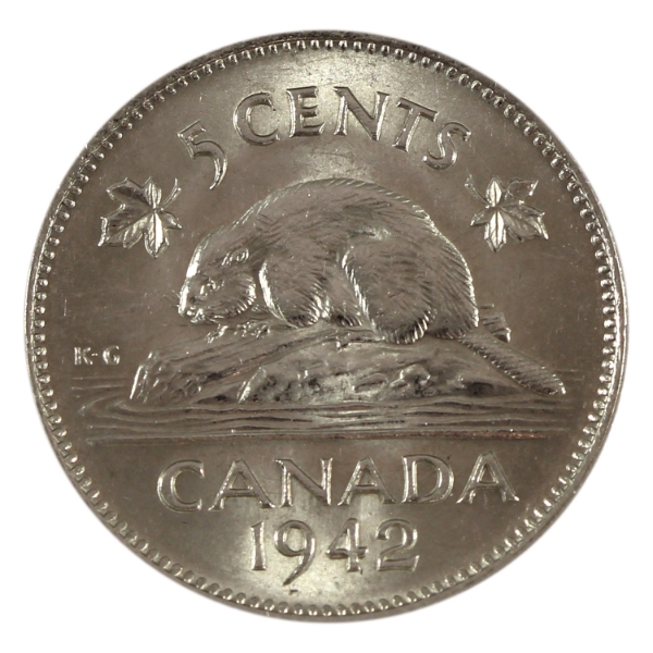 5-cent 1942 Nickel BU