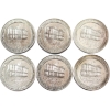 Image 2 : Wellings Mint Issued Confederation of Canada Founding Fathers Pure Silver Medals. 6pcs. (Tax Exempt)