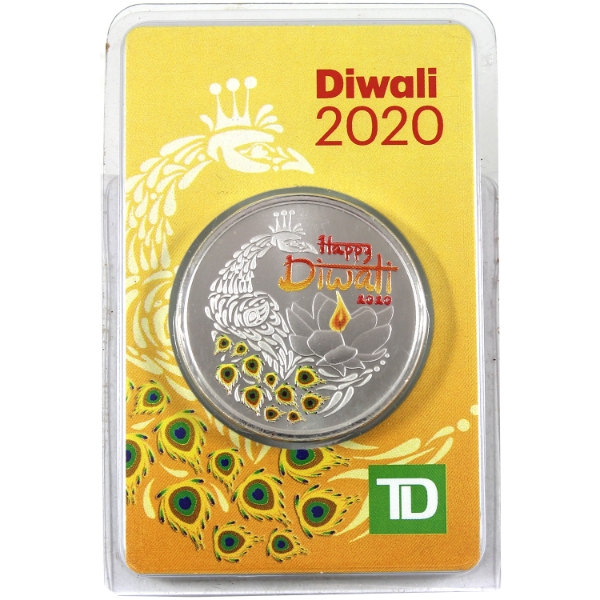 1oz TD 2020 Happy Diwali .9999 Fine Silver Round (Tax Exempt)