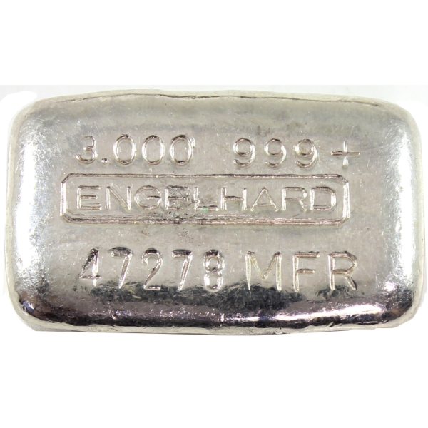 3oz Engelhard c.1970s 5th Series "MFR" Designation .999+ Silver Bar *Consecutive 2 of 3*