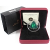 Image 1 : 2008 50-cent Milk Delivery Sterling Silver Triangle Coin w/ Green Enamel