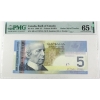 Image 1 : RADAR BC-67a 2006 $5 4 Digit RADAR PMG GEM UNC65 EPQ Jenkins-Dodge SN: APA6174716