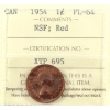 Image 1 : 1-cent 1954 NSF ICCS PL64 Red