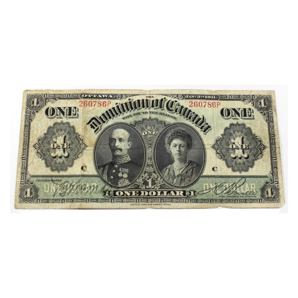 DC-18d 1911 $1 Black Line P F Various-Boville SN:260786P Check Letter C