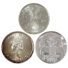 Image 1 : 3x 1oz Assorted .999 Fine Silver Rounds. 3pcs. (Tax Exempt)