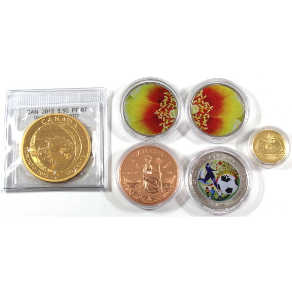 Group Lot of 2001-2015 Assorted RCM Coins. 6pcs.
