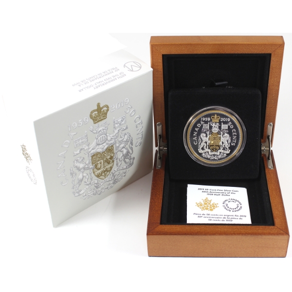 2019 50-cent 60th Anniversary of the 1959 Half-Dollar Fine Silver Coin (Tax Exempt)