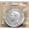 Image 1 : Silver $1 1945 ICCS MS62