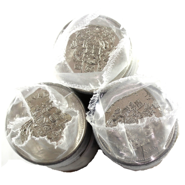 50-cent 1996, 1999 & 2001 Rolls of 25pcs. 3 Rolls 