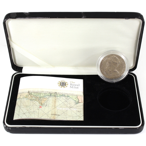 Royal Mint 'Lost at Sea 1784' Spanish Eight Reale Coin w/ Booklet and Case