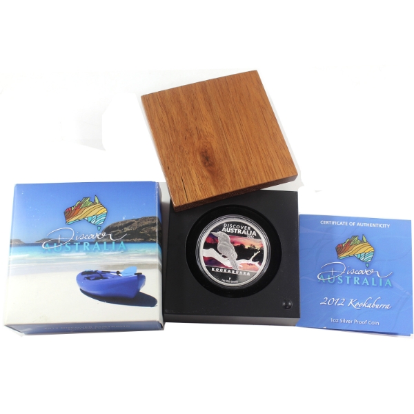 1oz Australia 2012 $1 Discover Australia Kookaburra .999 Fine Silver Coin (Tax Exempt)