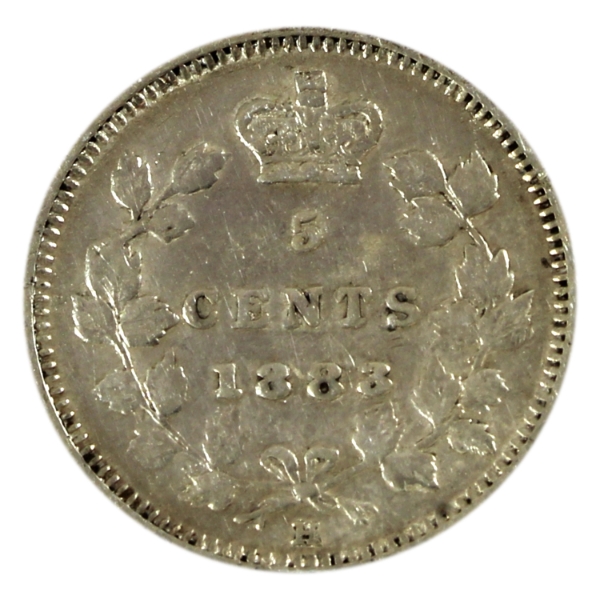 5-cent 1883H VF-EF (Scratched)