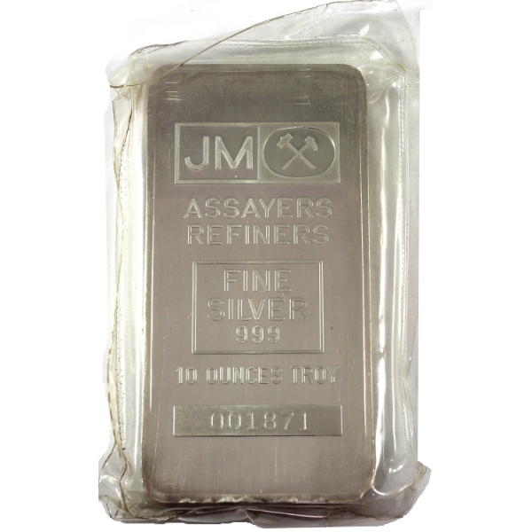 10oz Johnson Matthey Vintage TD Bank .999 Silver Bar, SN: 001871. Mintage of <500! (Tax Exempt)
