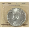 Image 1 : Silver $1 1938 ICCS MS63
