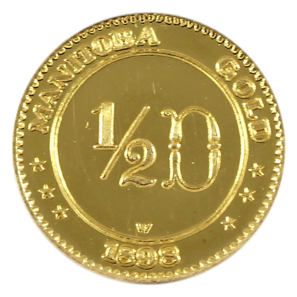 Canada 1962 Manitoba 1898 Fractional Gold 1/2 Dollar Token *Rare*