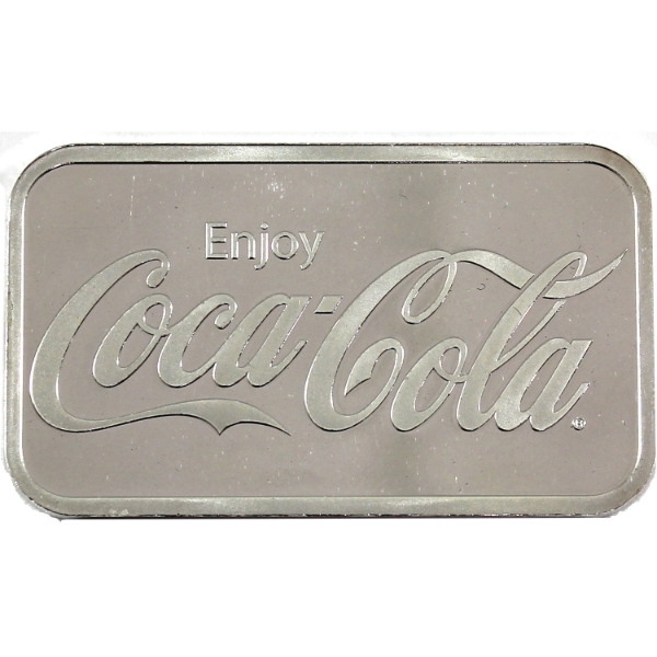 1oz Coca-Cola I'd Like to Buy The World A Coke .999 Fine Silver Bar (Tax Exempt)