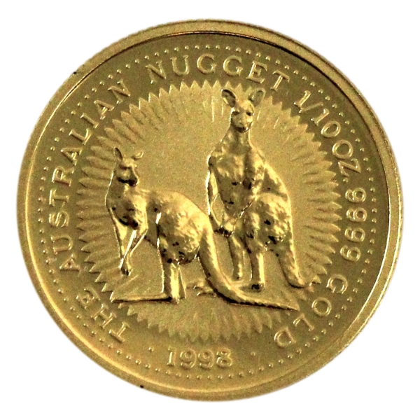 1/10oz Australia 1998 $15 Kangaroo .9999 Fine Gold Coin (Tax Exempt)