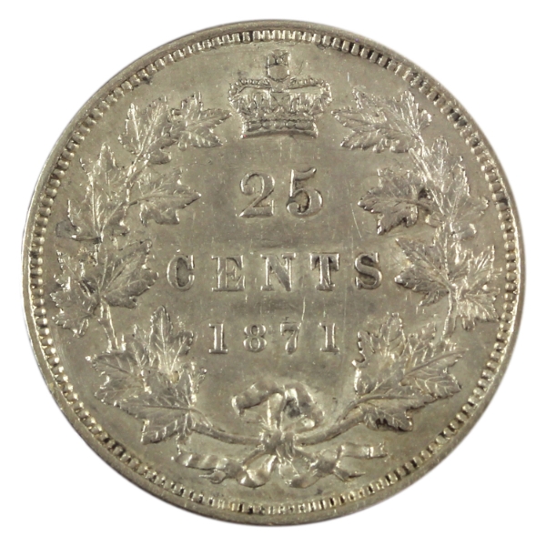 25-cent 1871 Obv 1 Almost UNC