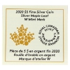 Image 4 : 2020W $5 1oz .9999 Fine Burnished Silver Maple Leaf w/ W Mint Mark NGC MS70 (Tax Exempt)