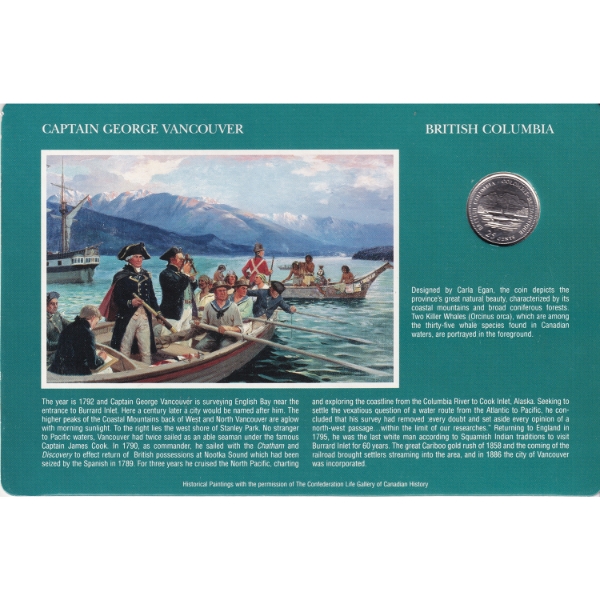 1992 A Gallery of Canadian History 12-Coin Set Featuring the Provincial 25-cent Coins From this Year