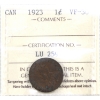 1-cent 1923 ICCS VF30