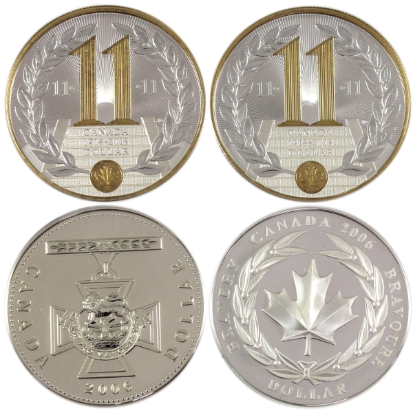 Group Lot of 2006-2018 $1 War Memorial .9999 Fine Silver Coins. 4pcs. (Tax Exempt)