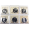 Image 1 : Silver $1 1959-1966 ICCS PL65. All are Cameo Except 1966 Heavy Cameo. 6pcs.