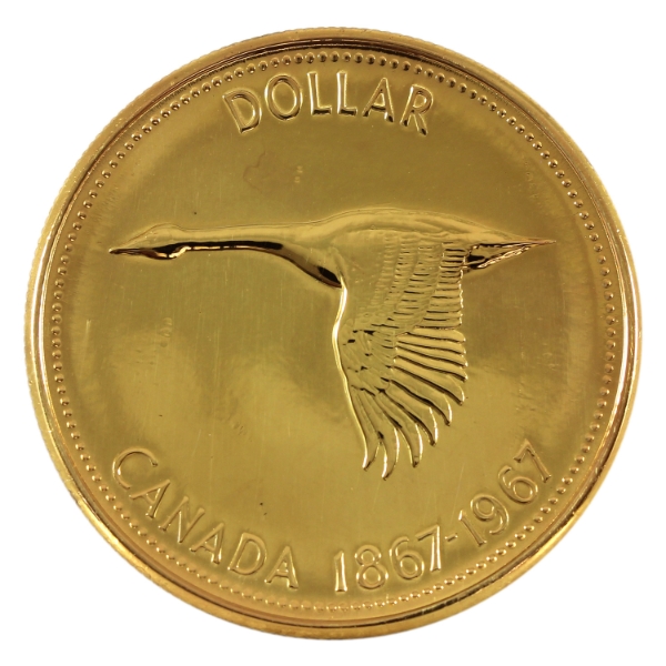 Silver $1 1967 Gold Plated Version