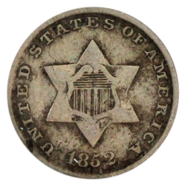 USA 1852 3-cent F-VF