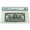 Image 1 : BC-21c 1937 $1 PMG GEM UNC66 EPQ Gordon-Towers Wide Signature Panel SN:D/M6251967