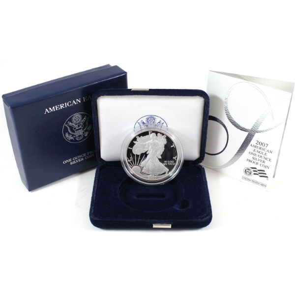 USA Silver 2007 $1 Silver Eagle West Point 1oz .999 Fine Silver (Tax Exempt)