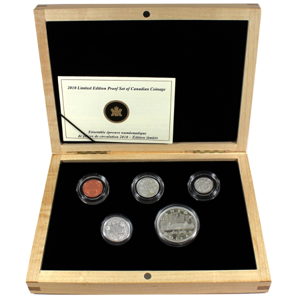 2010 Canada's Voyageur Dollar Anniversary Limited Edition 5-coin Proof Set