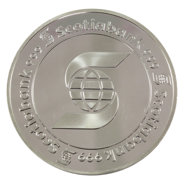 5oz Scotiabank .999 Fine Silver Round (Tax Exempt)