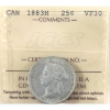 Image 1 : 25-cent 1883H ICCS VF30