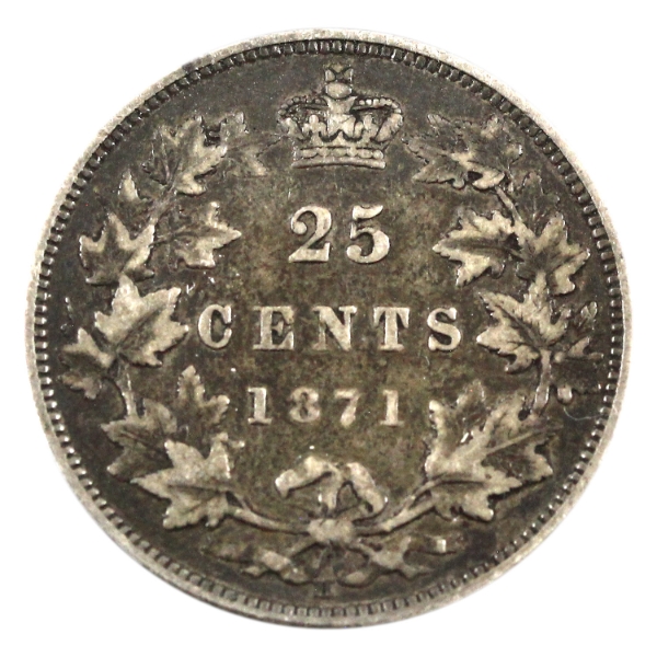 25-cent 1871H Obv 2 VG