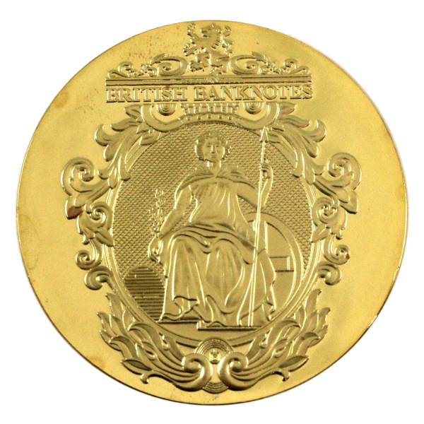 British 1793-1957 £5 White Banknote Commemorative Gold Plated Proof Coin
