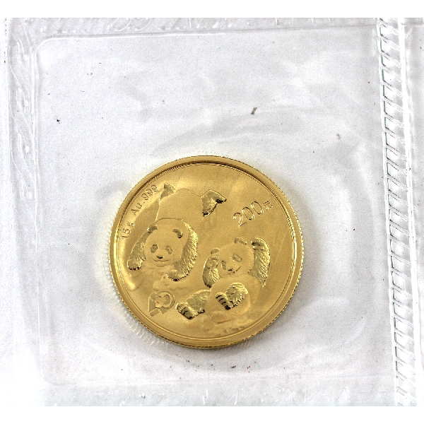China 2022 200 Yuan 15g .9999 Fine Gold Panda in Mint Sealed Plastic (Tax Exempt)
