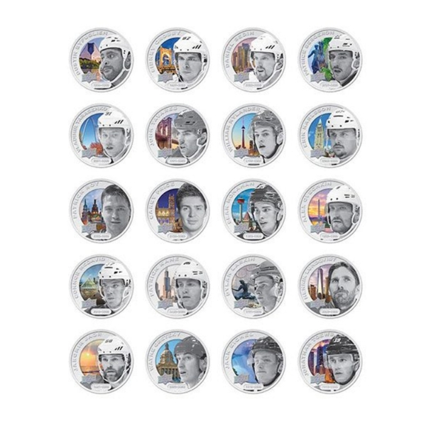 Cook Islands Silver 2017 $5 Upper Deck Grandeur Base 20x 1oz NHL Hockey Players Complete Set