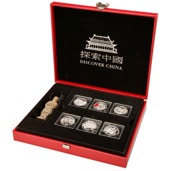 China 2015 Discover China - 1/2oz Fine Silver 6-Piece Medallion Set (Tax Exempt)