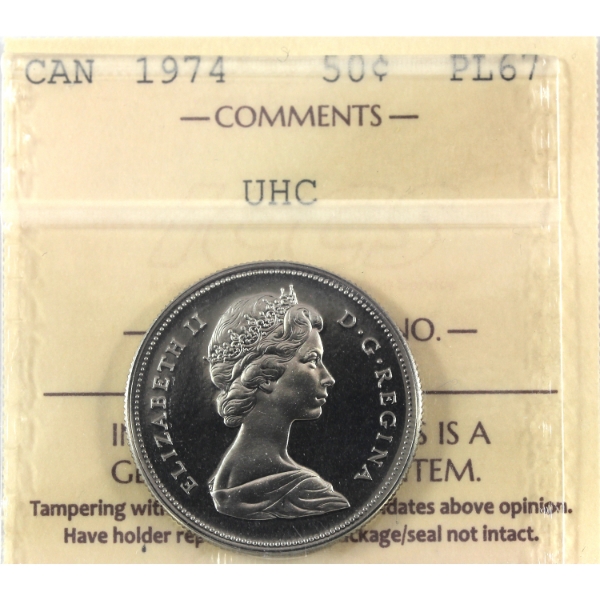 50-cent 1974 ICCS PL67 Ultra Heavy Cameo