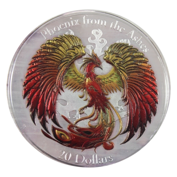 Cook Islands Silver 2016 $20 Phoenix From the Ashes .999 Fine Silver Coin (Tax Exempt)