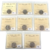 Image 1 : 10-cent 2000W NBU, 2000, 2001P Volunteers, 2002P, 2003P, 2004P, 2006P & 2009 ICCS MS65. 8pcs
