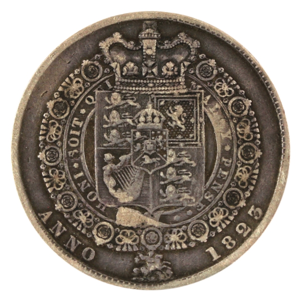 Great Britain Silver 1823 1/2 Crown VF-EF