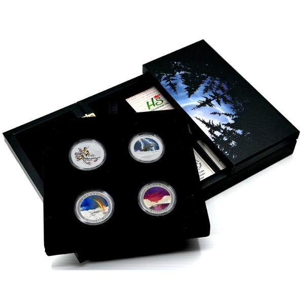 2015-2017 $20 Weather Phenomenon Series 1oz .9999 Fine Silver 4 Coin Set (Tax Exempt)