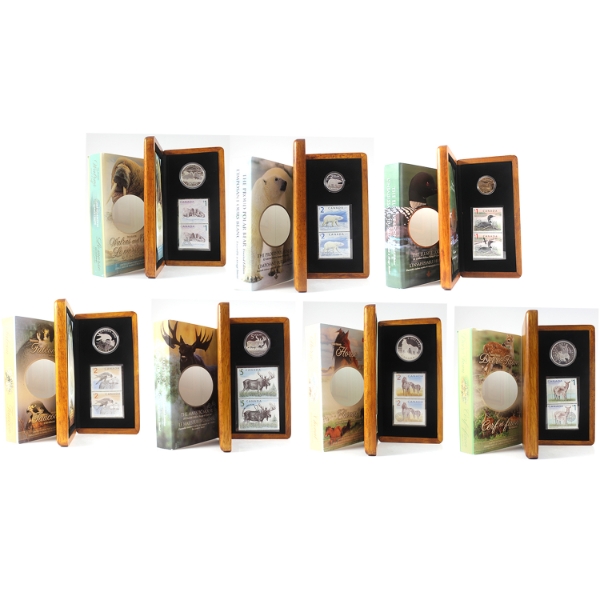 Bulk Collection of 2004-2006 Mixed Denomination Coin & Stamp Sets. 7 Sets 