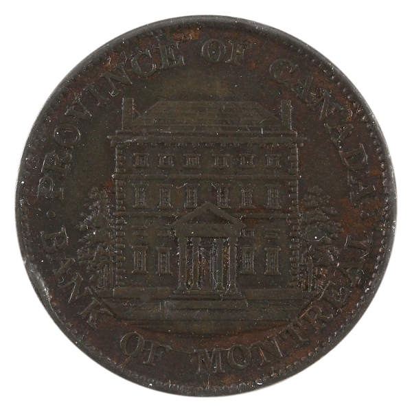 CH-PC-1B5 1844 Province of Canada Bank of Montreal Half Penny Bank Token