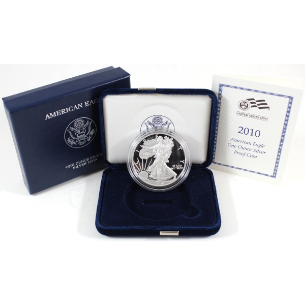 USA Silver 2010 $1 Silver Eagle West Point 1oz .999 Fine Silver (Tax Exempt)