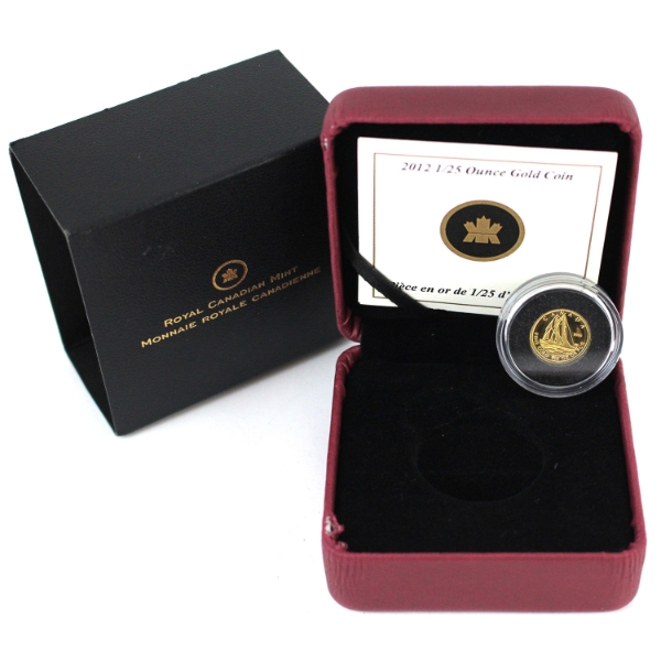 2012 50-cent The Bluenose 1/25oz Fine Gold Coin (Tax Exempt)